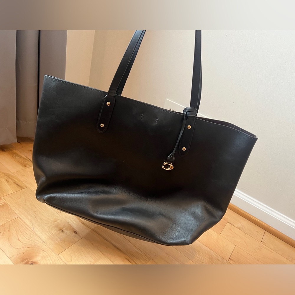Coach Refined Calf leather Central tote 39 76730 Large Black